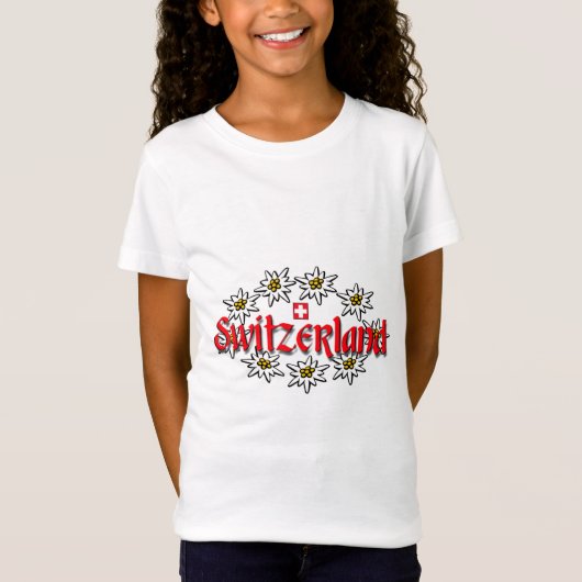 Zwitserland Edelweiss Baby Doll T-shirt (Voorkant)