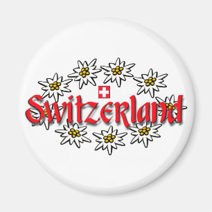 Zwitserland Edelweiss Button Magneet