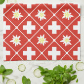 Zwitserland Edelweiss-patroon Theedoek (Gevouwen)