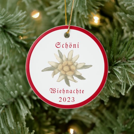 Zwitserland Edelweiss Schweiz SWISS Suisse Keramisch Ornament (Boom)