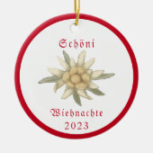 Zwitserland Edelweiss Schweiz SWISS Suisse Keramisch Ornament (Voorkant)
