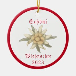Zwitserland Edelweiss Schweiz SWISS Suisse Keramisch Ornament