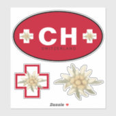 Zwitserland Edelweiss Schweiz SWISS Suisse Sticker (Vel)
