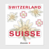 Zwitserland Edelweiss Schweiz SWISS Suisse Sticker (Vel)