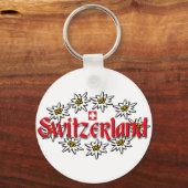 Zwitserland Edelweiss Sleutelhanger (Voorkant)