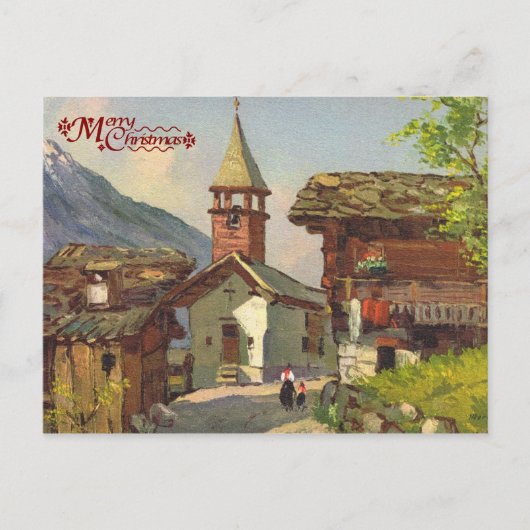  Zwitserland, een dorp in de Valais Briefkaart (Voorkant)