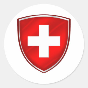 Zwitserland embleem schild voor Zwitserse mensen Ronde Sticker