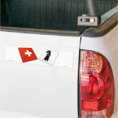 Zwitserland en de vlaggen van Bazel-Stadt Bumpersticker (Op Truck)