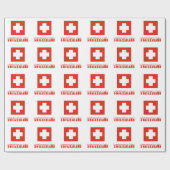 Zwitserland en de Zwitserse vlag Cadeaupapier (Vlak)