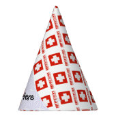 Zwitserland en de Zwitserse vlag met Jouw naam Feesthoedjes (Rechts)