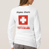 Zwitserland en Zwitserse vlag Gepersonaliseerde Vr T-shirt (Achterkant)