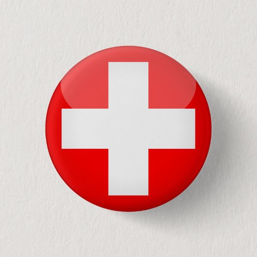 Zwitserland en Zwitserse vlag mode/Button Ronde Button 3,2 Cm (Voorkant)