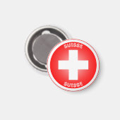 Zwitserland Erfgoed Embleem Magneet (Voorkant / Achterkant)