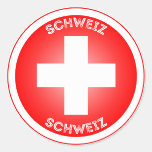 Zwitserland Erfgoed Embleem Ronde Sticker