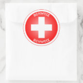 Zwitserland Erfgoed Embleem Ronde Sticker (Tas)