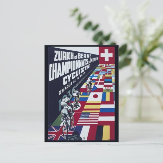 Zwitserland Fietsen Zürich Bern Reizen Briefkaart (Staand voorkant)