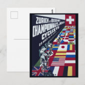 Zwitserland Fietsen Zürich Bern Reizen Briefkaart (Voorkant / Achterkant)