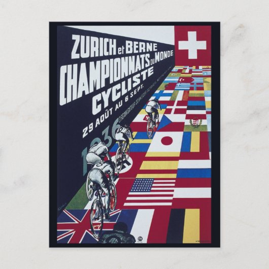 Zwitserland Fietsen Zürich Bern Reizen Briefkaart (Voorkant)