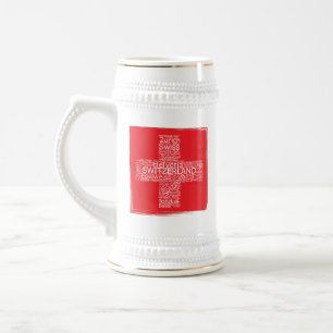 Zwitserland Flag Word Cloud Bierpul