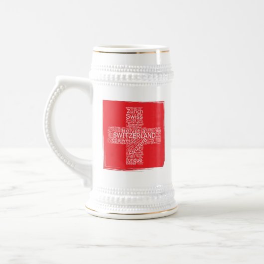 Zwitserland Flag Word Cloud Bierpul (Links)