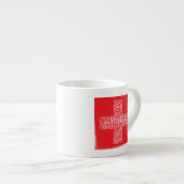 Zwitserland Flag Word Cloud Espresso Kop (Voorkant rechts)