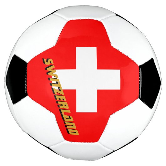 Zwitserland Football en Zwitserse vlag / sport Voetbal (Gedraaid)