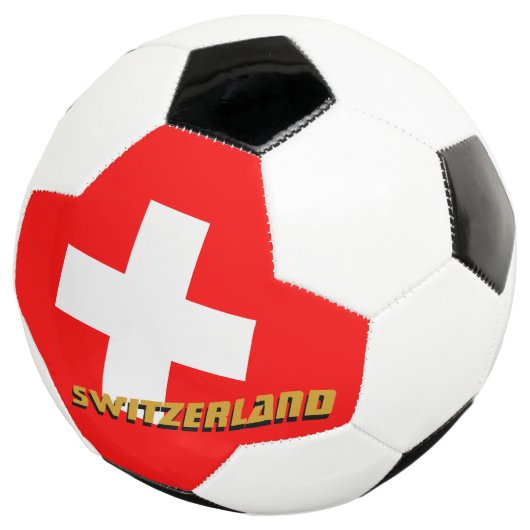 Zwitserland Football en Zwitserse vlag / sport Voetbal (Drie kwart)