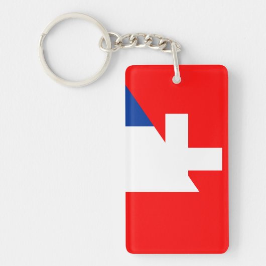 zwitserland frankrijk halve zwitserland sleutelhanger (Voorkant)