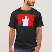 zwitserland frankrijk halve zwitserland t-shirt (Voorkant)