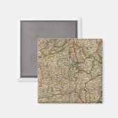 Zwitserland gegraveerde kaart magneet (Voorkant / Achterkant)