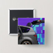 ZWITSERLAND, GENÈVE: 75e jaarlijkse Genève Auto 10 Vierkante Button 5,1 Cm (Voorkant /achterkant)