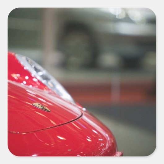 ZWITSERLAND, GENÈVE: 75e jaarlijkse Genève Auto 2 Vierkante Sticker (Voorkant)