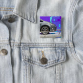 ZWITSERLAND, GENÈVE: 75e jaarlijkse Genève Auto 5 Vierkante Button 5,1 Cm (In situ)