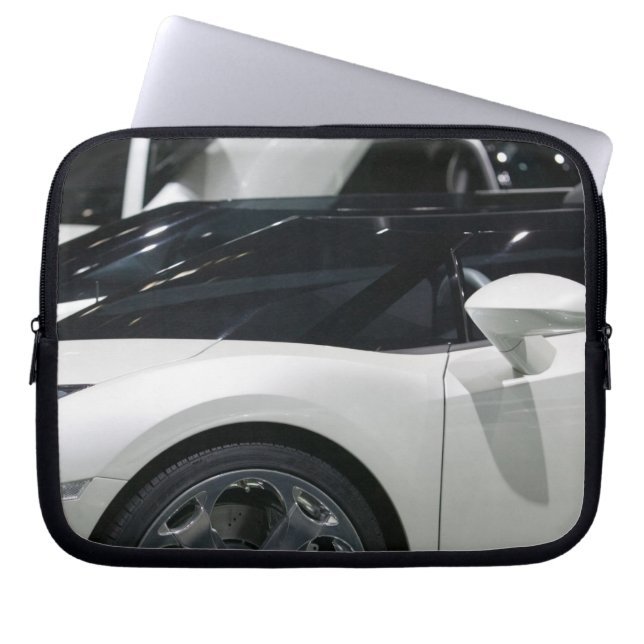 ZWITSERLAND, GENÈVE: 75e jaarlijkse Genève Auto 9 Laptop Sleeve (Voorkant)