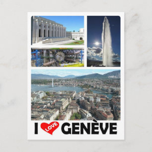 Zwitserland - Genève - ik hou van je - Briefkaart