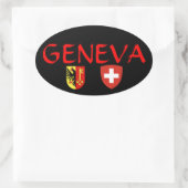 Zwitserland, Genève* ovale sticker (Tas)