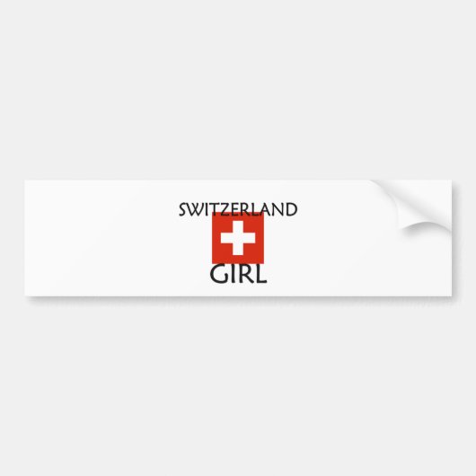 ZWITSERLAND GIRL BUMPERSTICKER (Voorkant)