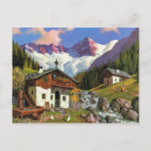  Zwitserland Gletscherwelt, dorp Briefkaart (Voorkant)