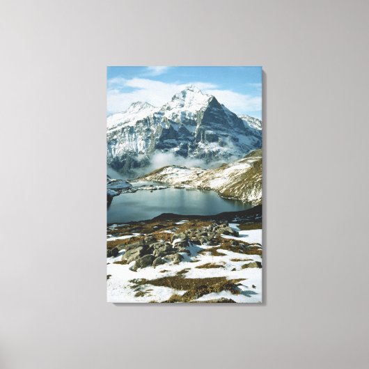 Zwitserland, Grindelwald, Berner Alpen, Uitzicht Canvas Afdruk (Voorkant)