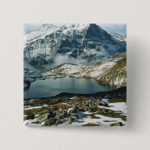 Zwitserland, Grindelwald, Berner Alpen, Uitzicht Vierkante Button 5,1 Cm