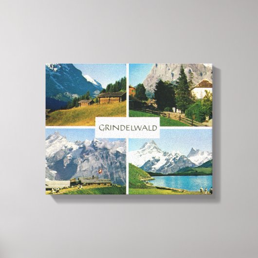 Zwitserland, Grindelwald, Jungfrau Canvas Afdruk (Voorkant)