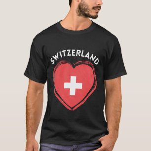 Zwitserland hart t-shirt