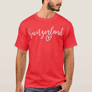 Zwitserland Hart Vrouwen Liefde Zwitserland T-shirt