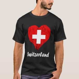 Zwitserland Heart Swiss Pride Zwitserland Flag Swi T-shirt