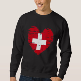 Zwitserland Heart Zwitserse vlag Zwitserse vlag Trui