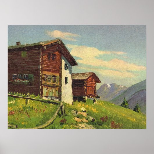 Zwitserland, Hochweg, Saas Fee Poster (Voorkant)