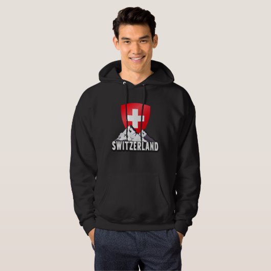 Zwitserland Home Naar Helvetia Bergen Zwitsers Hoodie (Voorkant volledig)