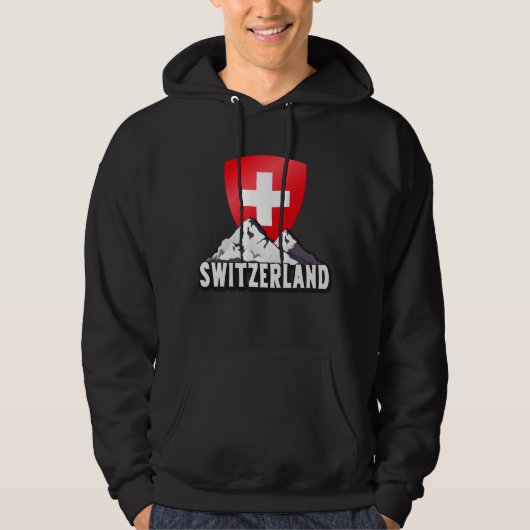 Zwitserland Home Naar Helvetia Bergen Zwitsers Hoodie (Voorkant)