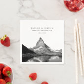 Zwitserland Huwelijk Custom Cocktail servetten (Insitu)