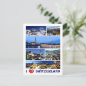 Zwitserland - I Love - Briefkaart (Staand voorkant)